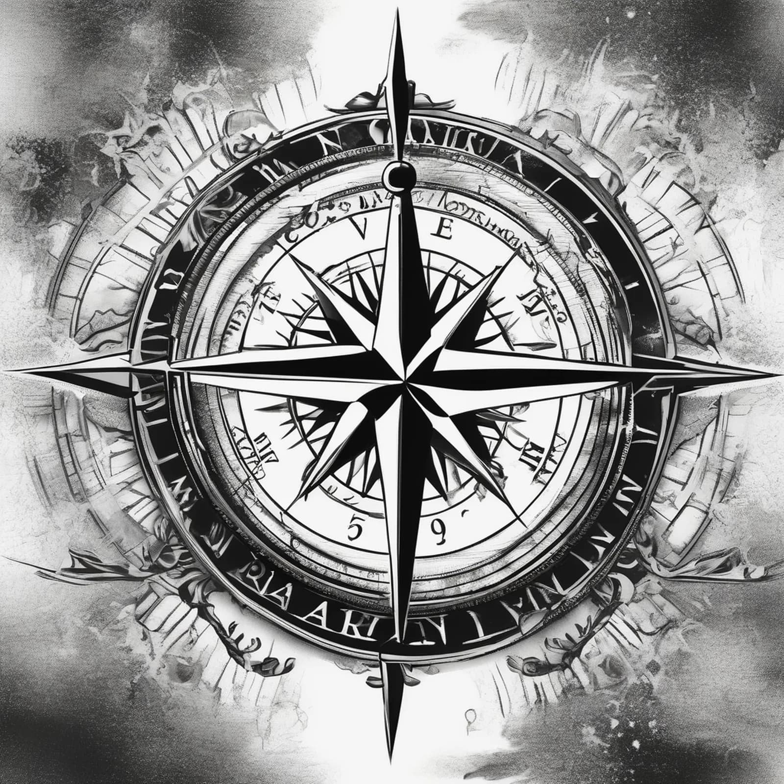 Mariners Compass tattoo design