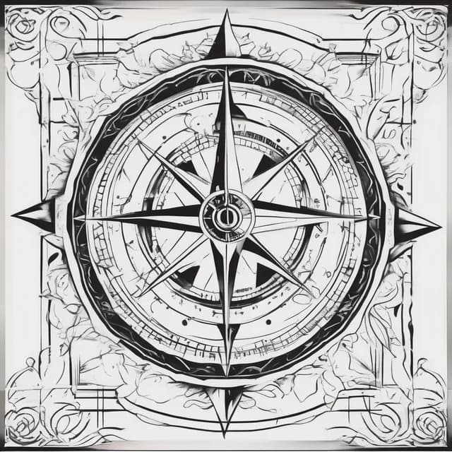 Minimalist Compass tattoo design