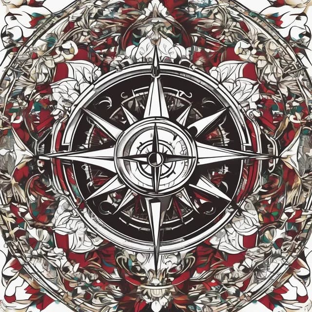 Neo Traditional Compass tattoo design