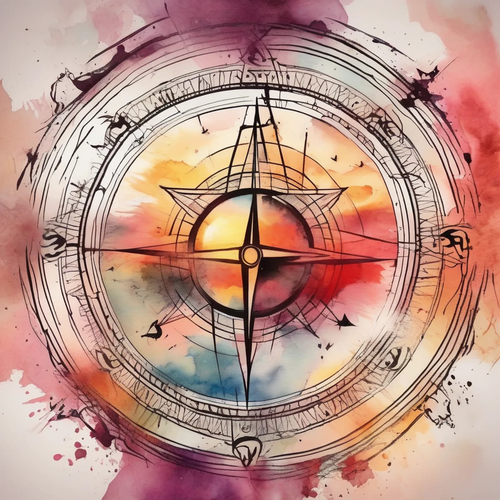 New Beginnings Compass tattoo design