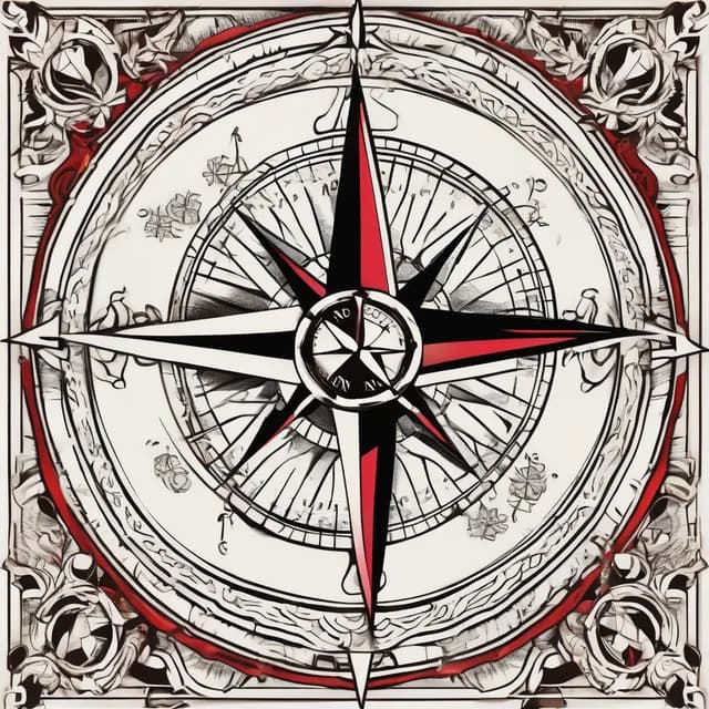 Old School Compass tattoo design