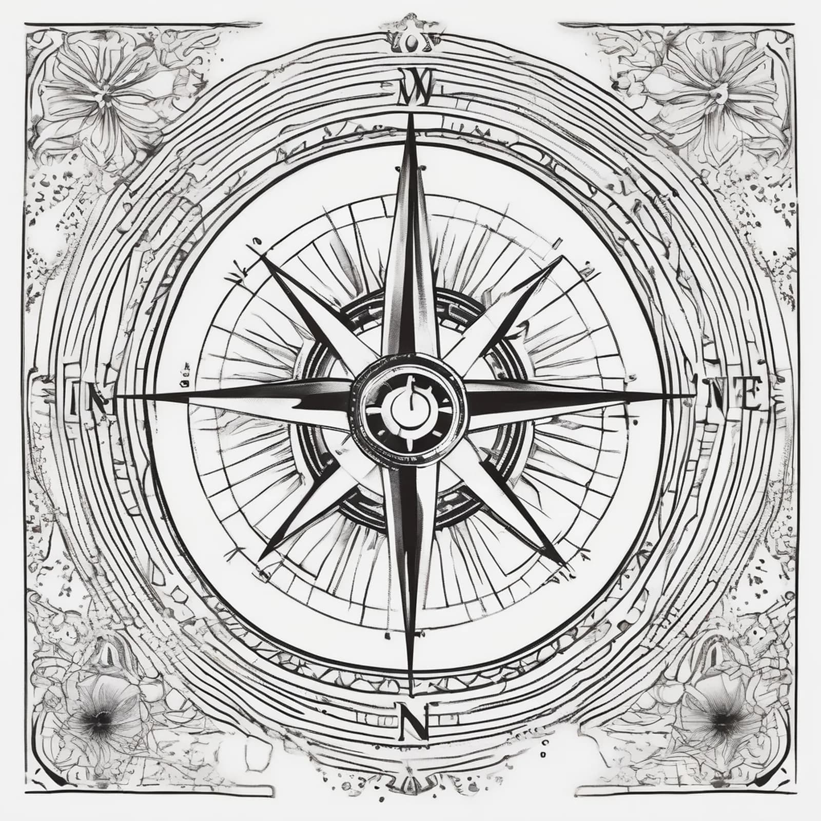 Wanderlust Compass tattoo design