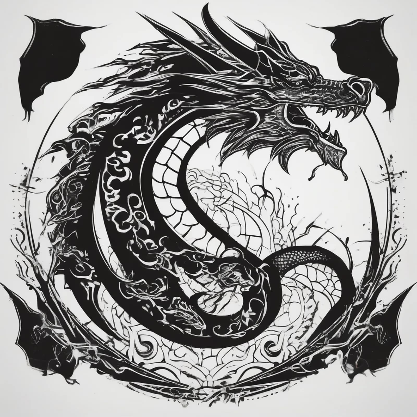 Dragon Armband tattoo design, alternative version 2