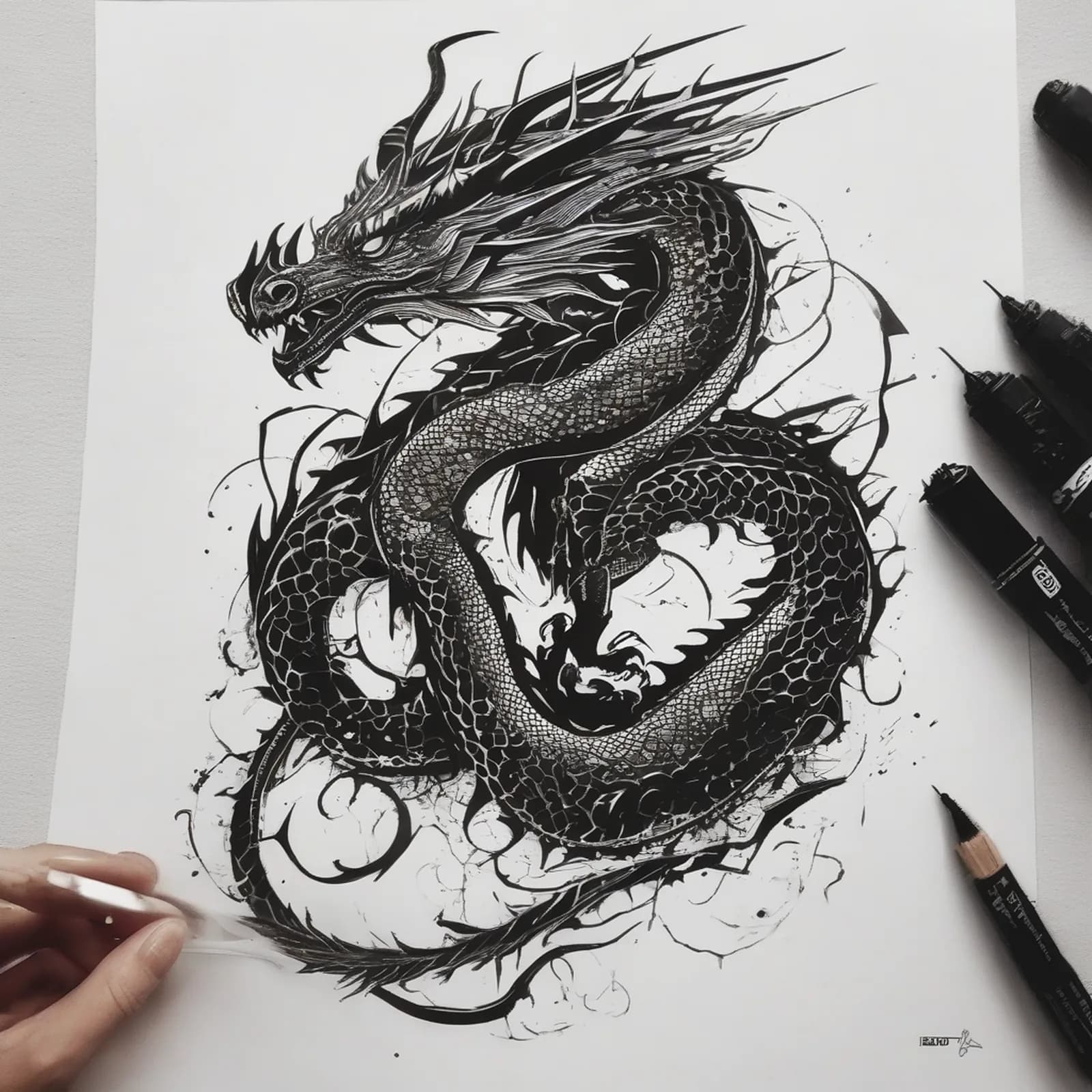 Dragon Armband tattoo design, alternative version 3