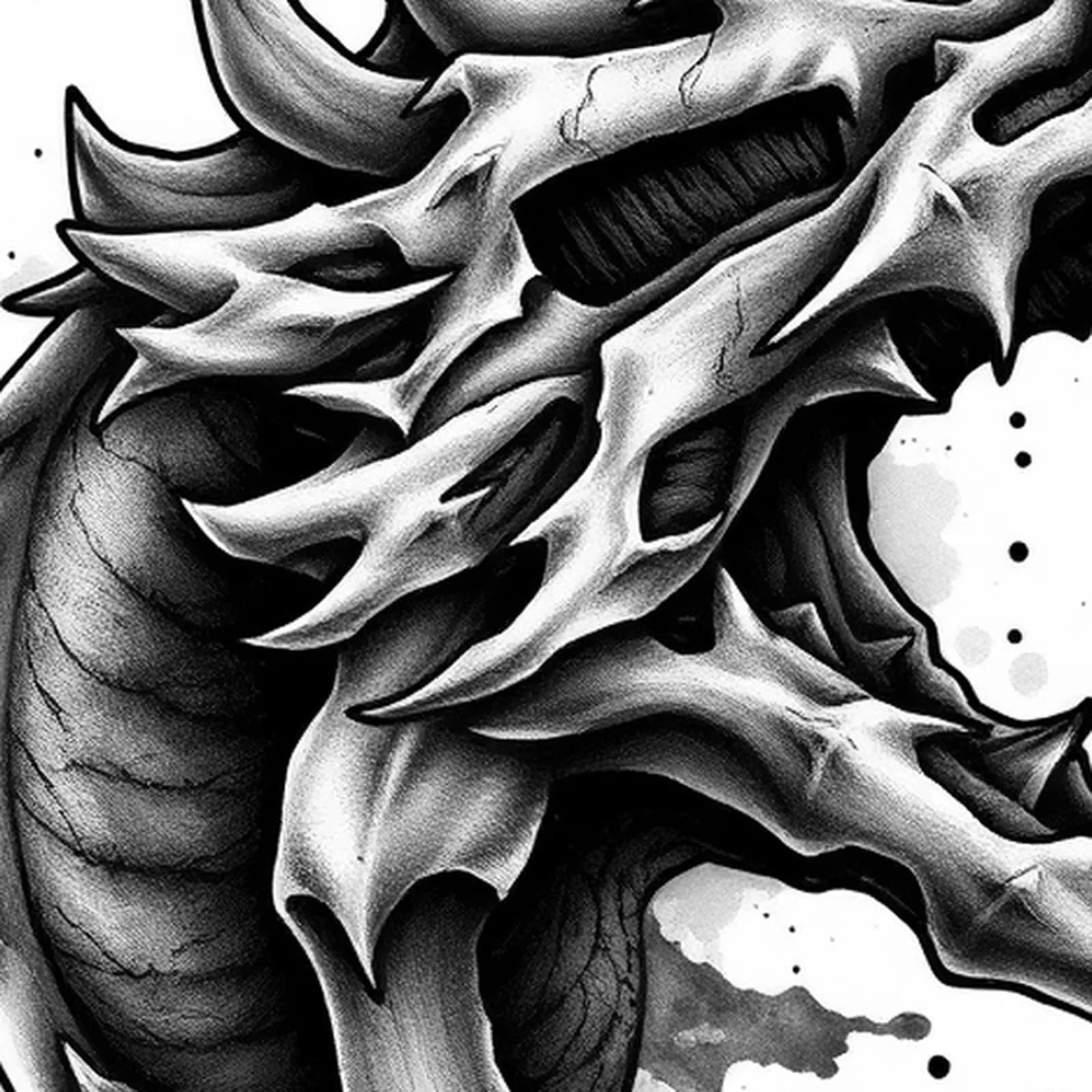 Dragon Claw Ripping Skin tattoo design, close-up detail