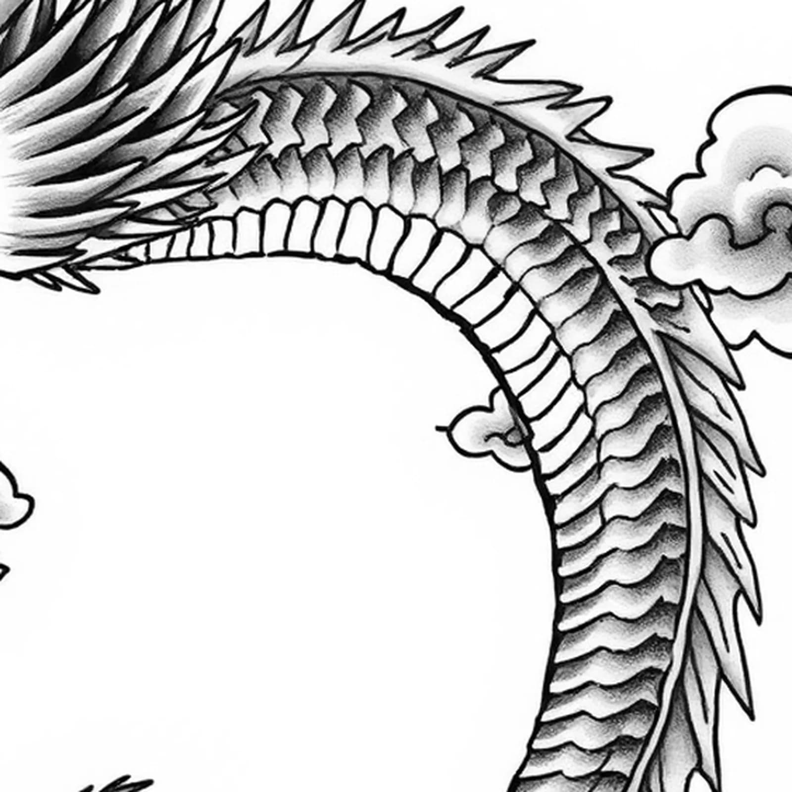 Dragon Full Leg Sleeve tattoo design, close-up detail