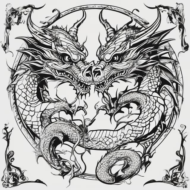 Dragon Hand and Knuckles tattoo design