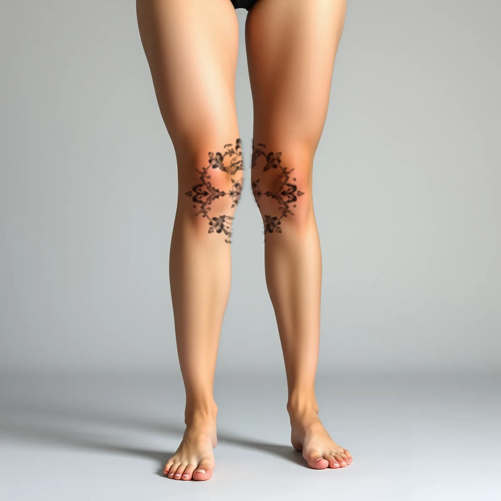 Dragon Knee Cap tattoo shown on the knee