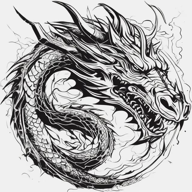 Dragon Neck Piece tattoo design