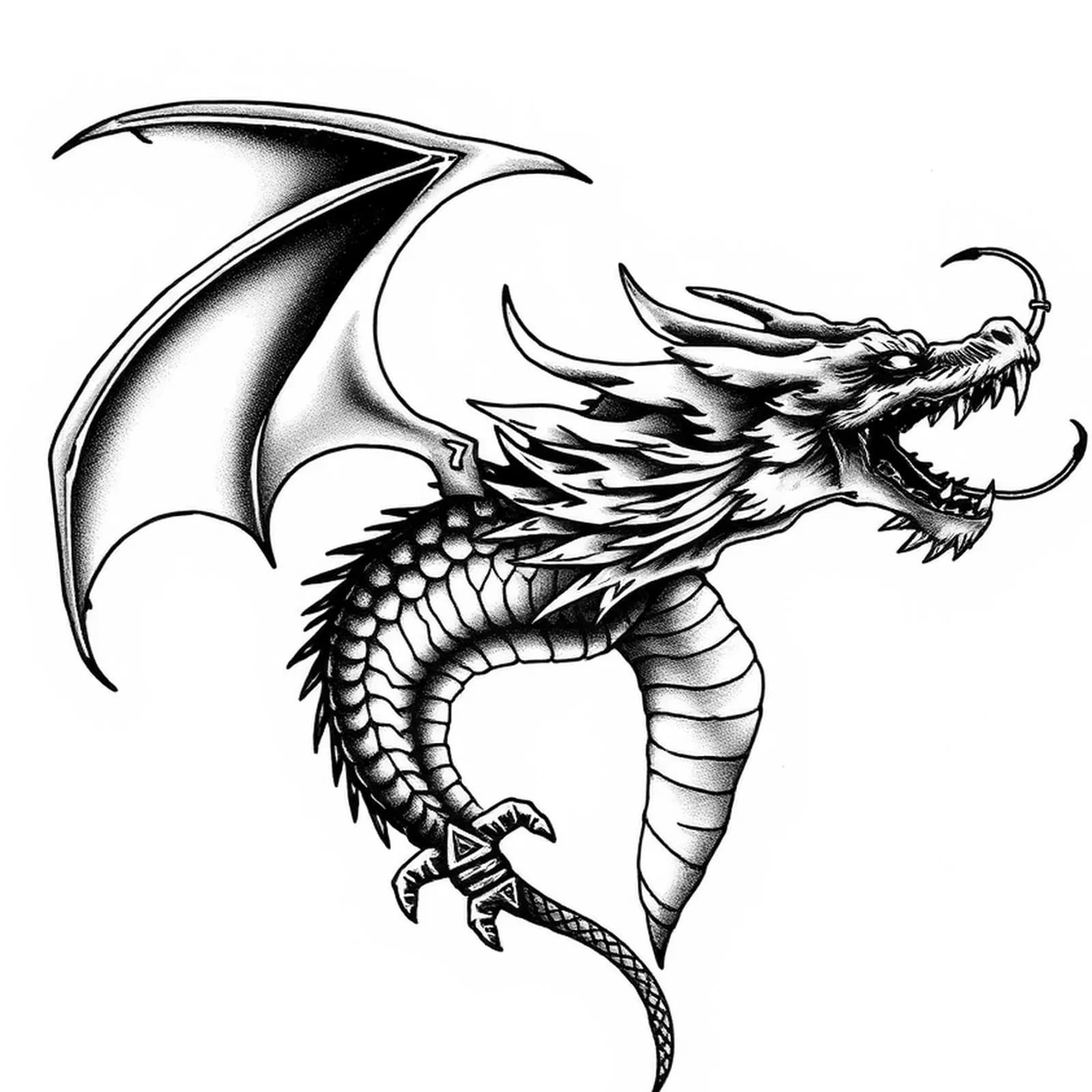 Dragon Neck Piece tattoo design