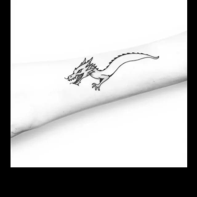 First Tattoo Inner Forearm Dragon tattoo design