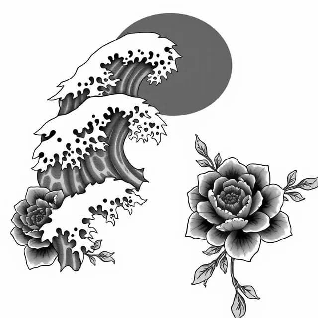 Japanese Ryu Full Sleeve tattoo design
