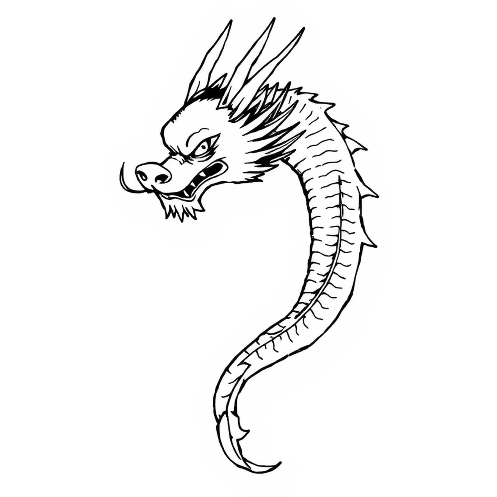 Small Chinese Dragon Behind Ear tattoo design