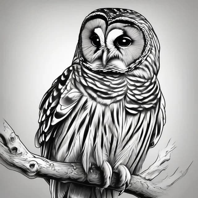Barred Owl tattoo design