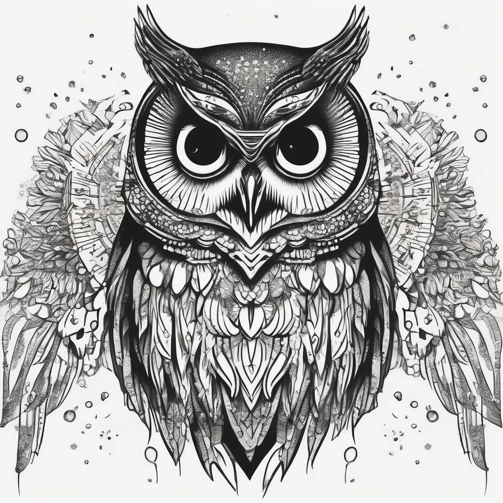 Boreal Owl tattoo design
