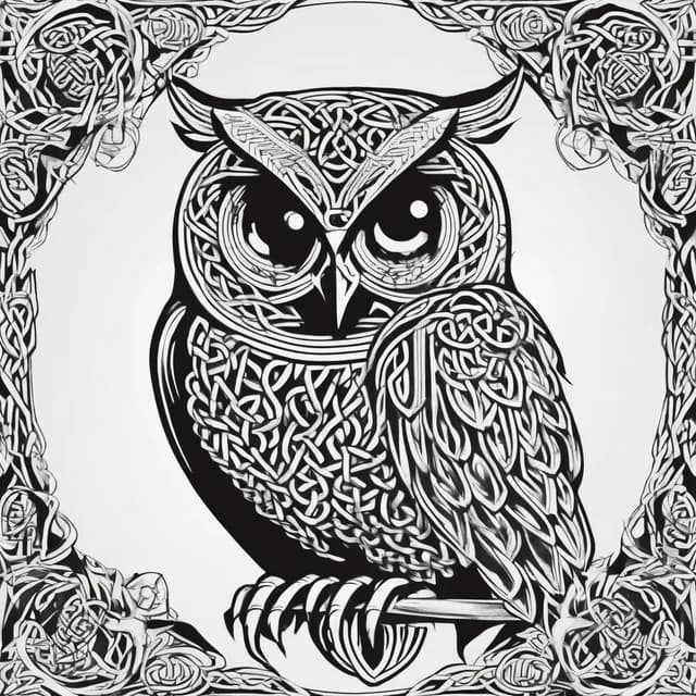 Celtic Knotwork Owl tattoo design