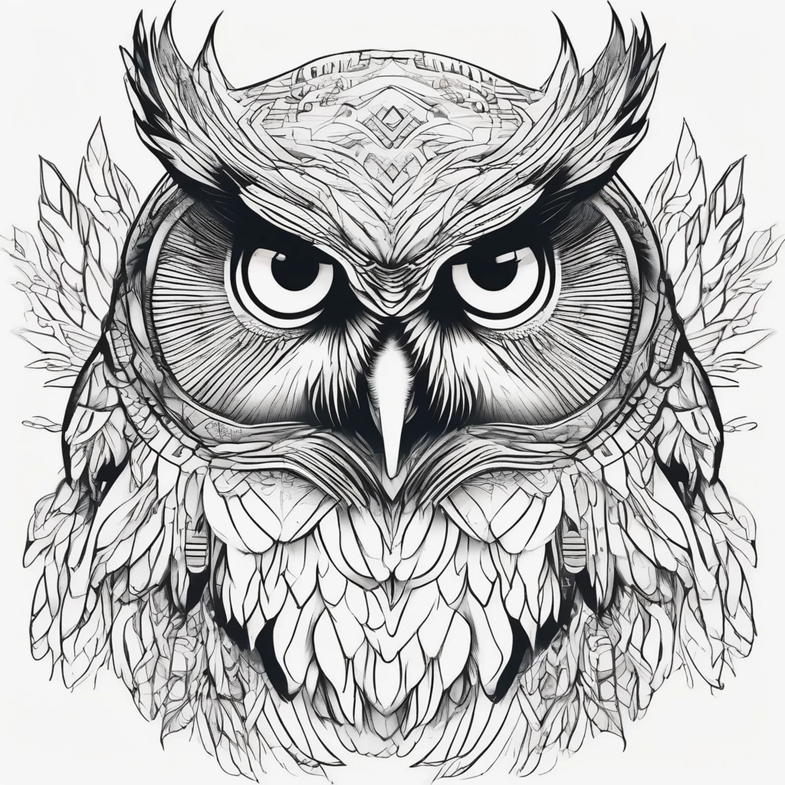 First Owl Inner Arm tattoo design