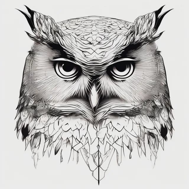 Minimalist Owl On Ribs tattoo design