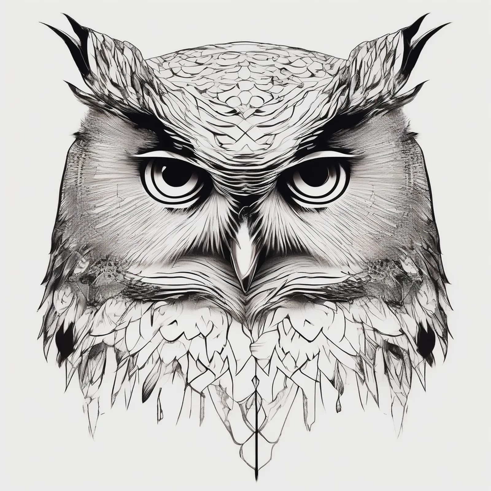 Minimalist Owl On Ribs tattoo design