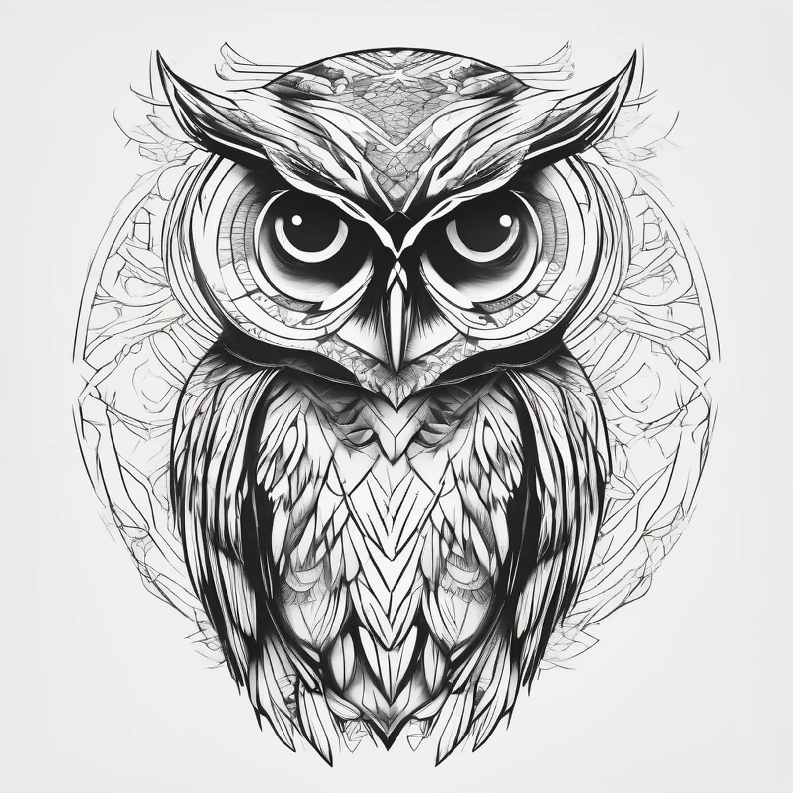 Mother And Baby Owl tattoo design