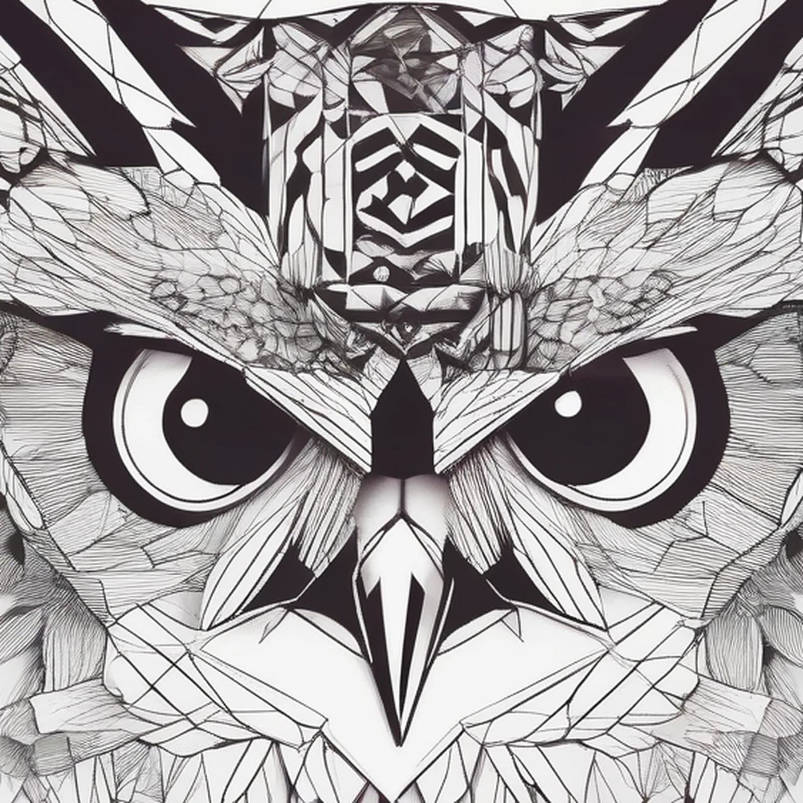 Origami Owl tattoo design, close-up detail