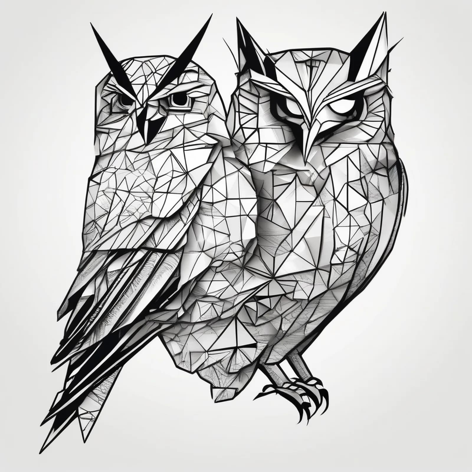 Origami Owl tattoo design, alternative version 2