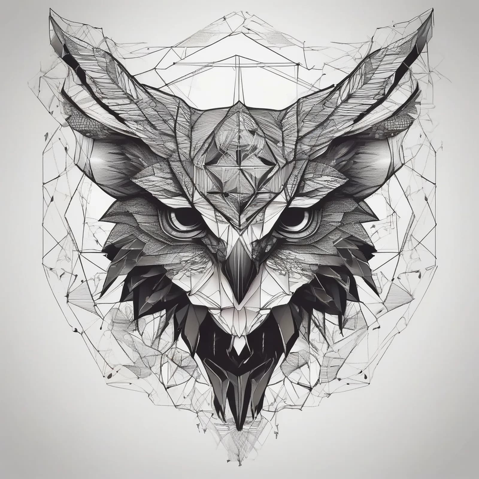 Origami Owl tattoo design, alternative version 3
