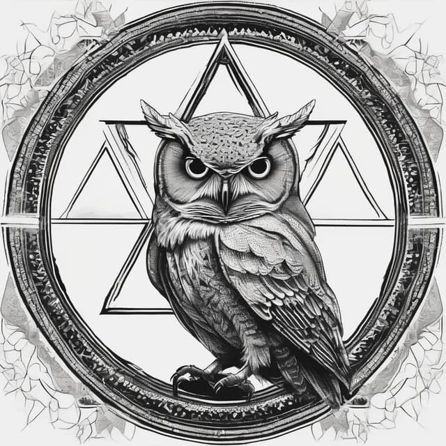 Owl And Eye Of Providence tattoo design