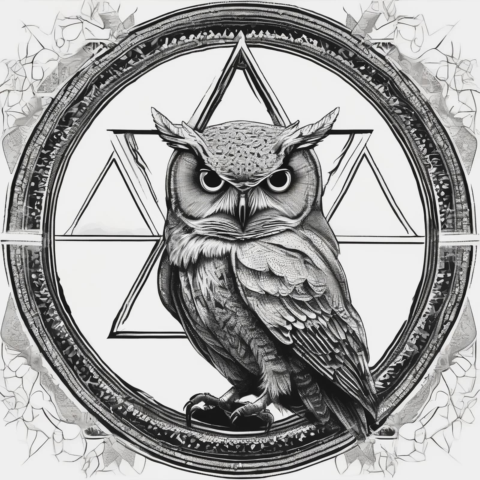 Owl And Eye Of Providence tattoo design