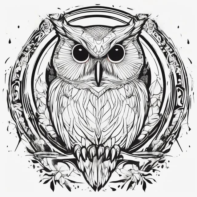Owl Behind The Ear tattoo design