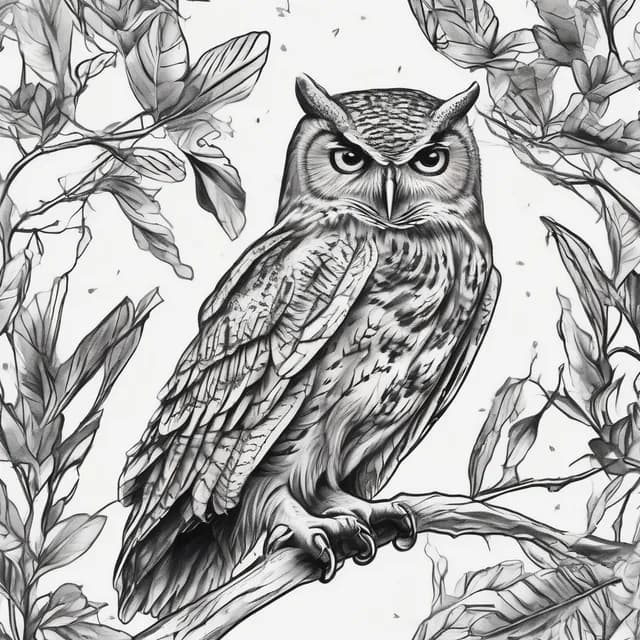 Owl Eyes Close Up tattoo design