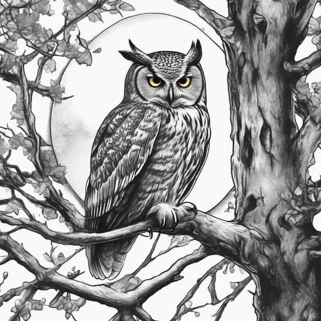Owl Full Sleeve tattoo design