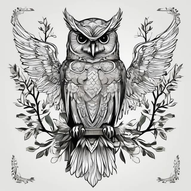 Owl Of Athena tattoo design