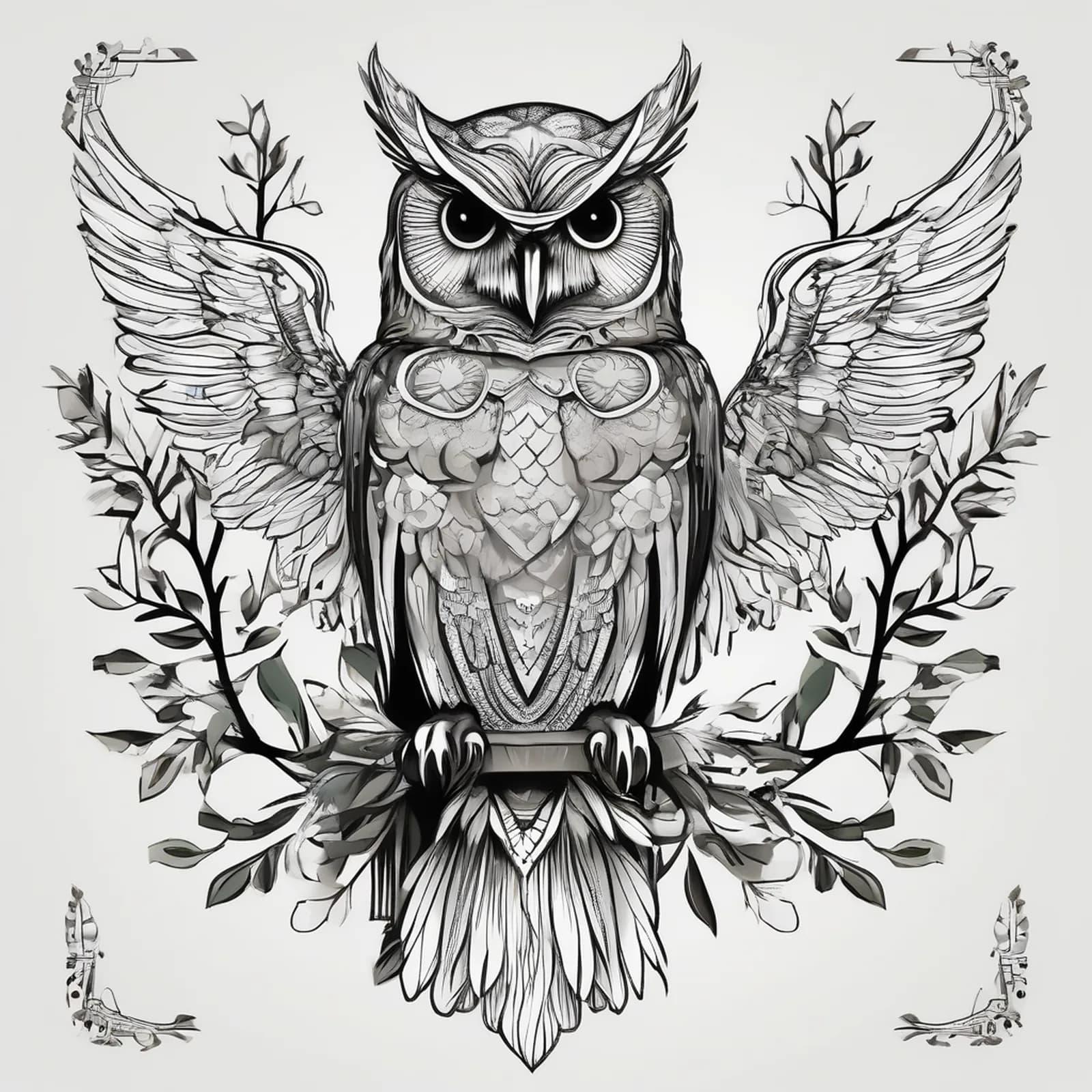 Owl Of Athena tattoo design