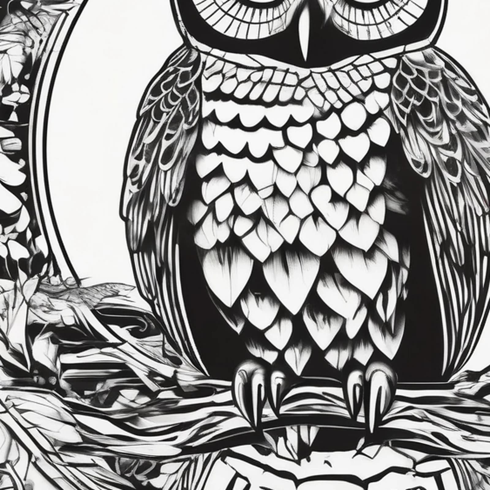 Owl On The Foot tattoo design, close-up detail