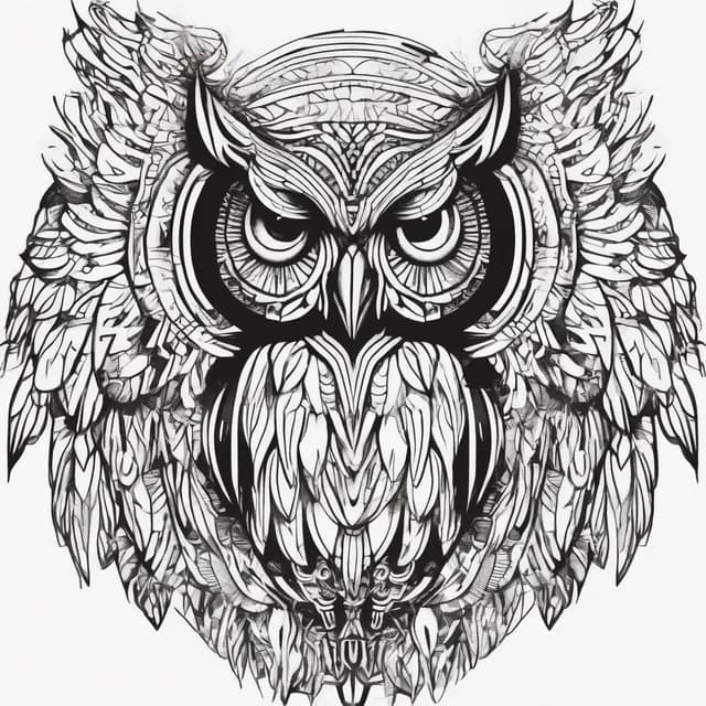Owl On The Hand tattoo design