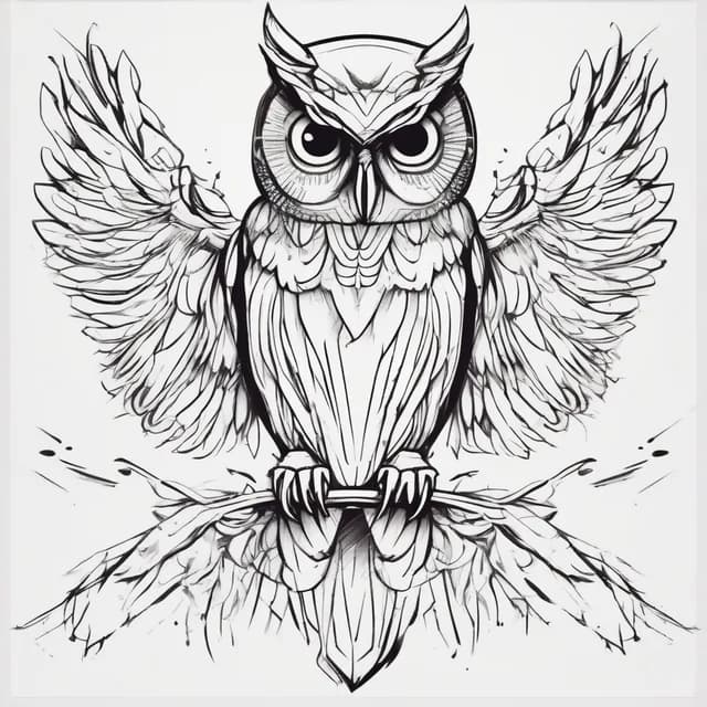 Owl On The Nape tattoo design