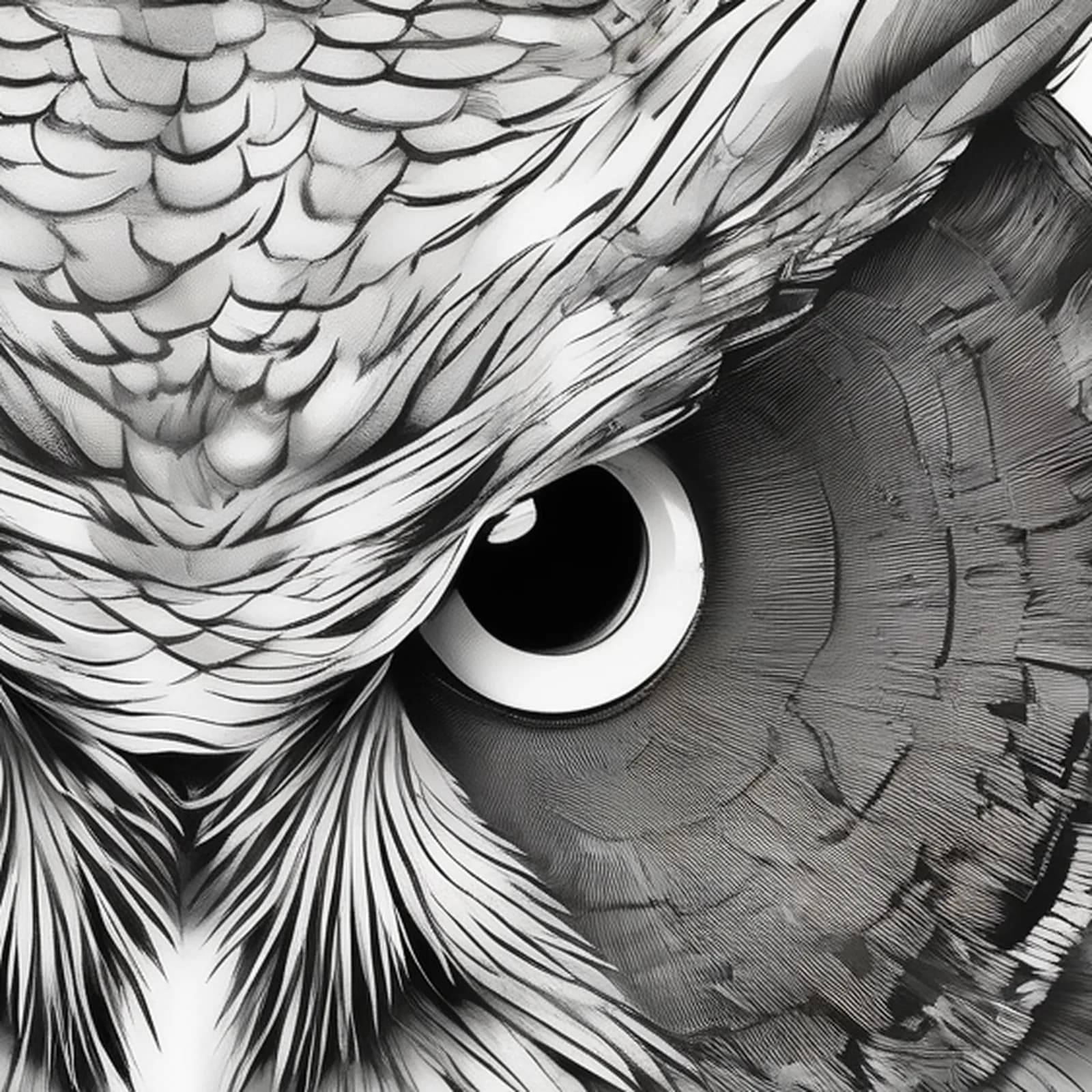 Owl On The Shoulder Blade tattoo design, close-up detail