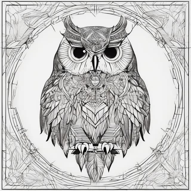 Sacred Geometry Owl tattoo design