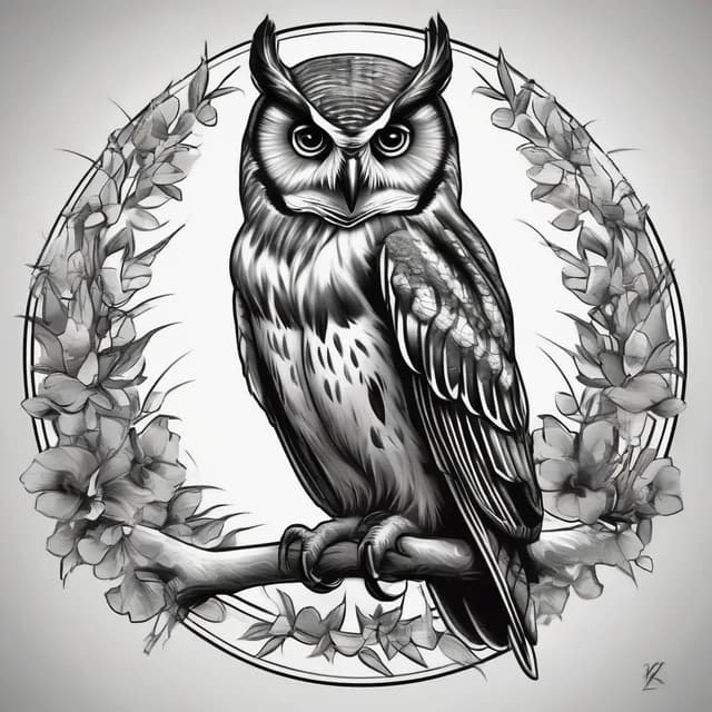 Spectacled Owl tattoo design