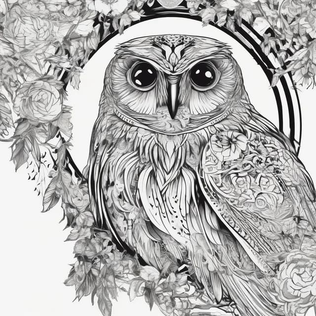 Tarot Card Owl tattoo design