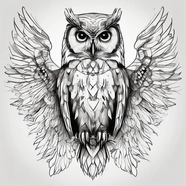Tiny Owl tattoo design
